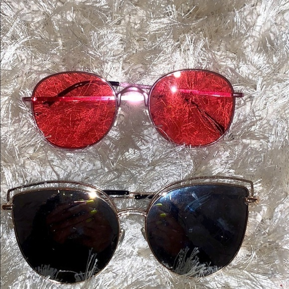 Tillys sunglasses pink and black bundle‎